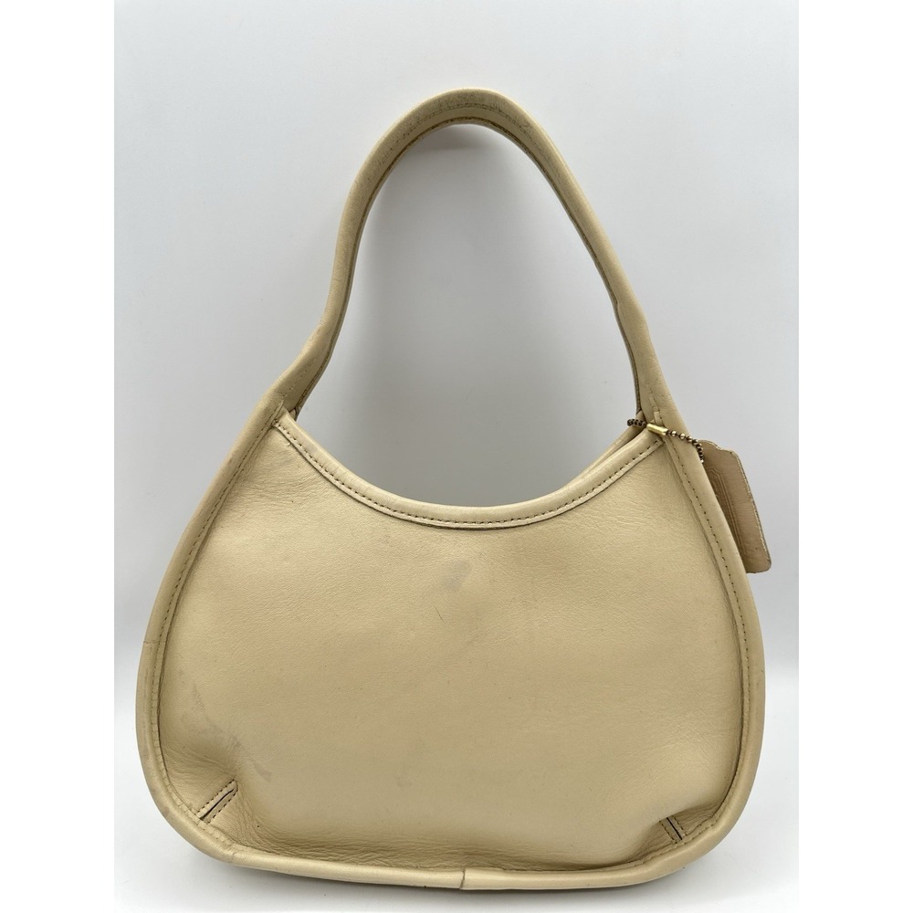 RARE Vintage Coach Mini Ergo Hobo 9027 Ivory Cream White Leather Y2K